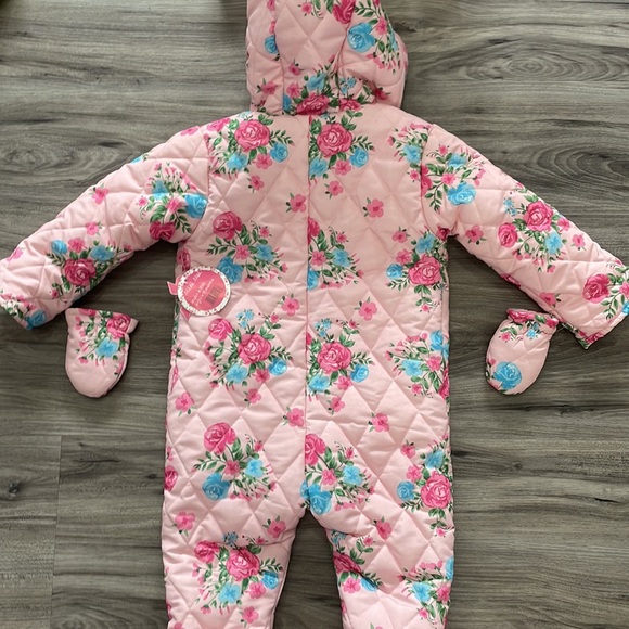 Mini Mou Girls Floral Winter Suit - Picture 5 of 5